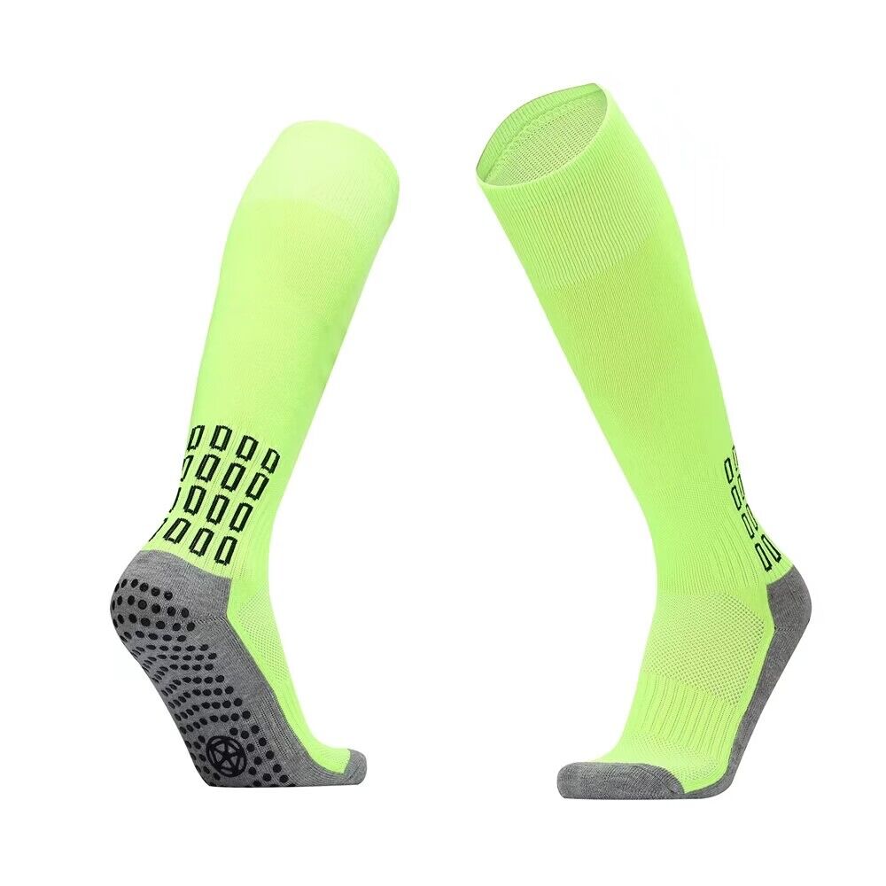 High quality particle dot adhesive bottom anti slip long tube knee length football socks/available for professional men's and women's outdoor sports socks