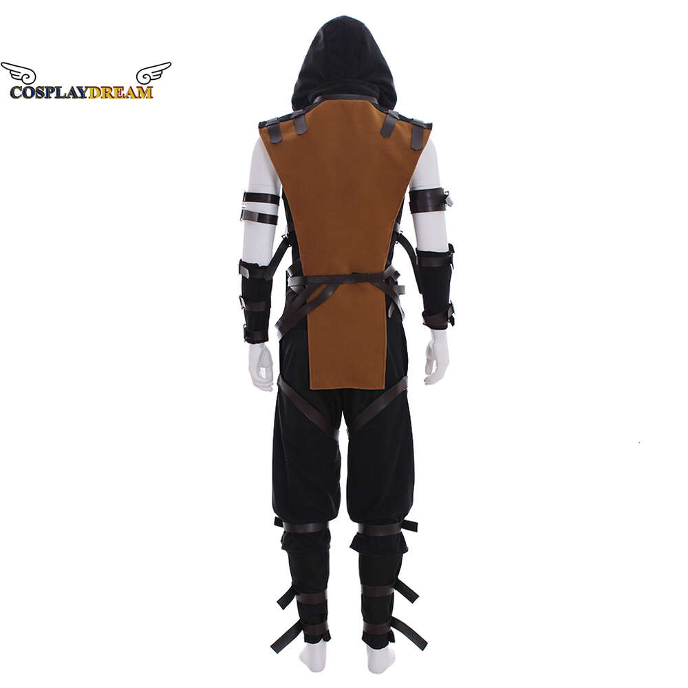 Game Mortal Kombat X Scorpion Cosplay Costume Adult Game Costume Full Set Custom Made Outfit Halloween Carnival Party Costume