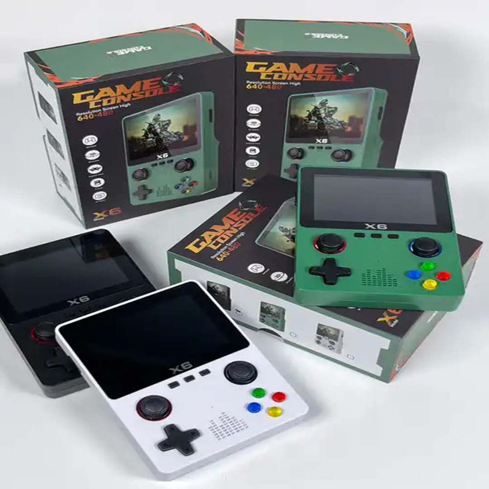 X6 portátil jogador de jogo portátil tela 3.5 Polegada 32/64gb clássico retro console de jogos de vídeo para o presente das crianças