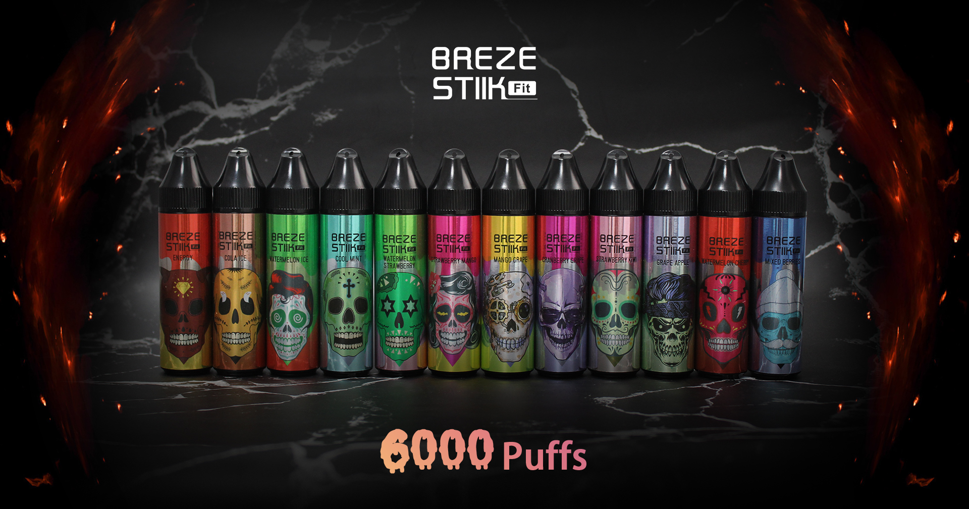 BREZE STIIK FIT 6000 baforadas 8ML SUCO recarregado vapes descartáveis cigarro elétrico Vagens descartáveis 6000 baforadas vapes melhor que BC5000 TORNADO 7000 9000 Puffs