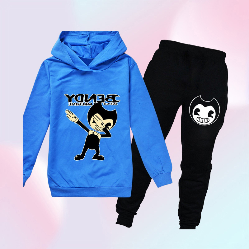 FindPitaya 2020 New Bendy and the Ink Machine Sweatshirt and Pants for Kids LJ2008184353892