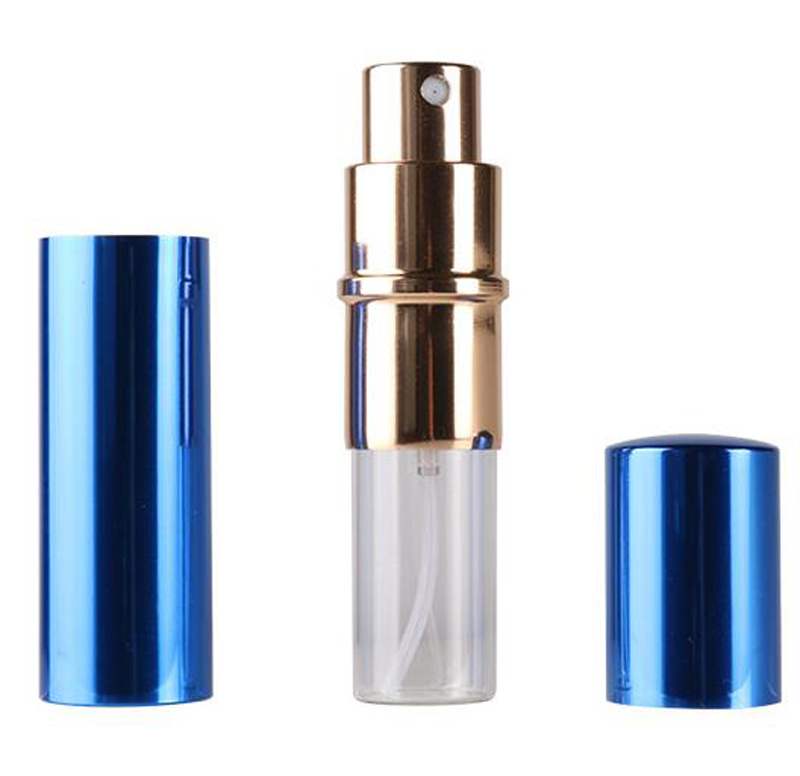 10 ml parfymflaska aluminium anodiserad kompakt atomizer doft glas doftflaska rese återfyllbar makeup sprayer ny