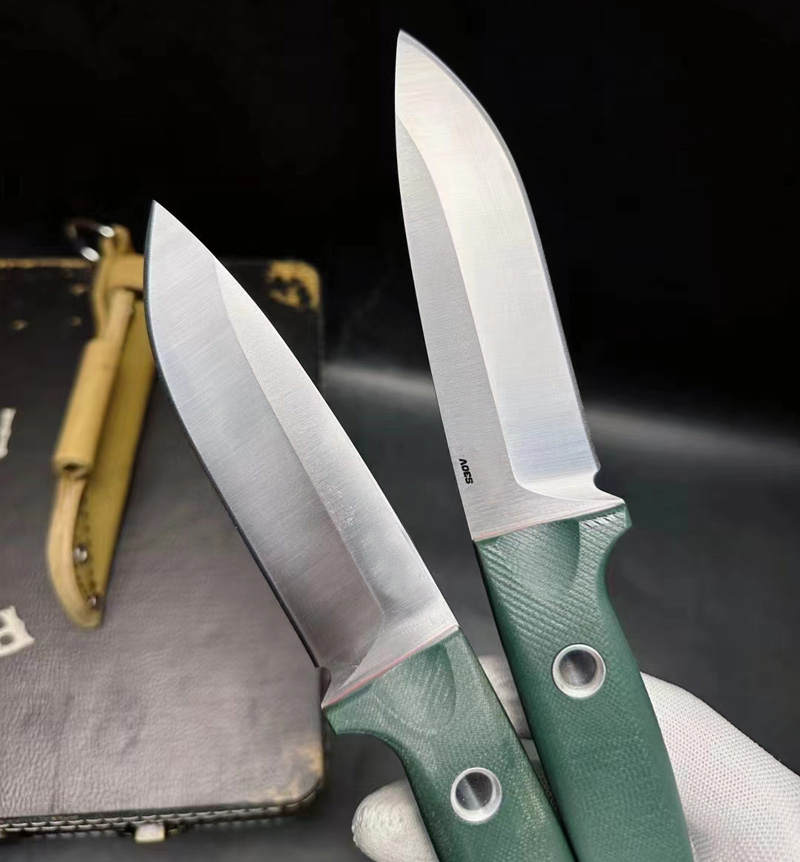 Kampanj BM162 Rak kniv CPM-S30V Satin Drop Point Blade Green Full Tang G10 Handtag utomhusöverlevnad Taktiska knivar med Kydex