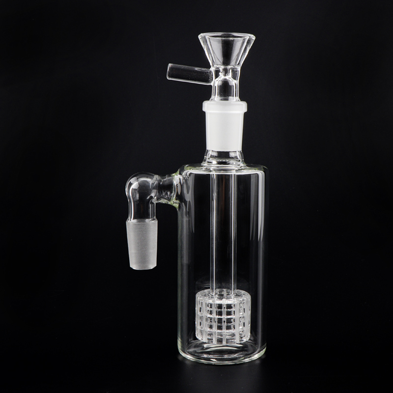 DHL!!! 14mm 18mm Matrix Perc Glass Ash Catcher Bubbler With J-Hooks Adapter J hooks Glass Pipes And Glass Bowl For Water Bongs Rigs