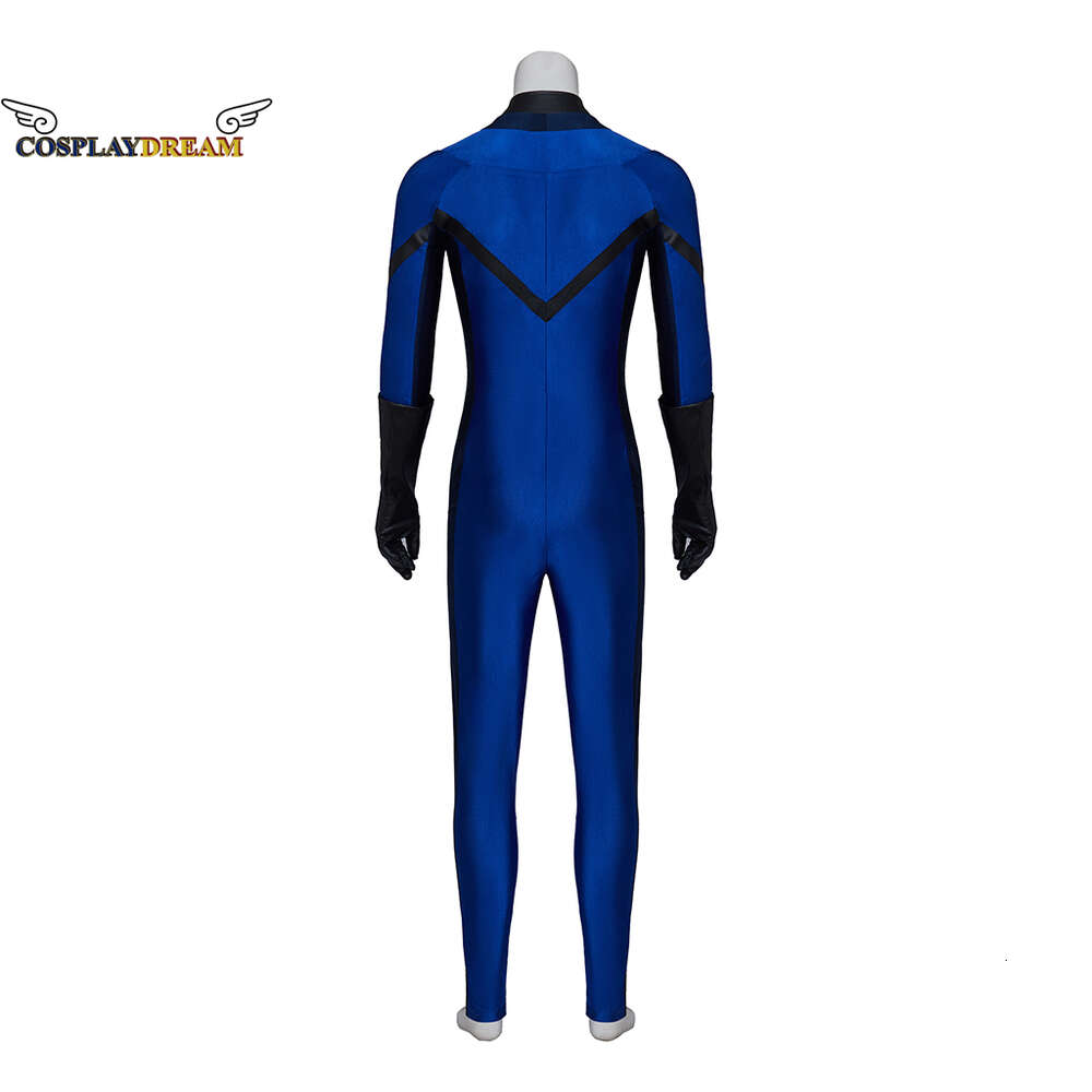 Película Fantastic 4 disfraz de superhéroe Zentai mono guantes traje fiesta de Halloween ropa de juego de rol adultos hombres monosCosplay