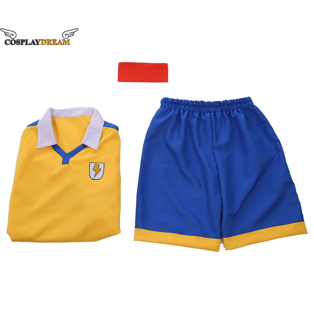 Inazuma elva go cosplay costume matsukaze tenma sport topp shorts kostym raimon kostym japansk lag kostym sommar basket suitcosplay