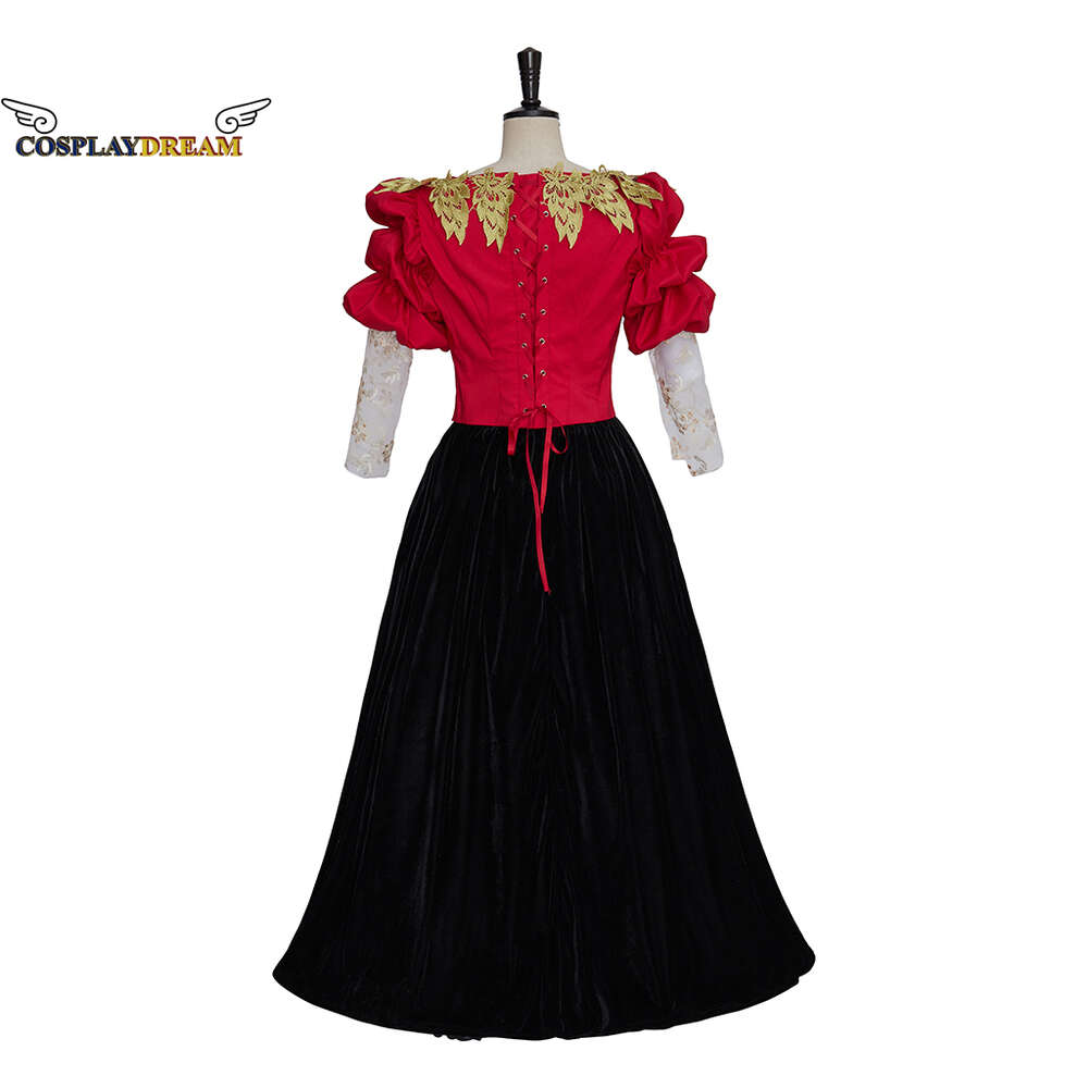 Cosplay Film Cosplay la maschera di Zorro Cosplay Elena Montero Costume Abito Elena Montero Abito da ballo rosso Abito da ballo Donna Abito da festa di HalloweenCosplay