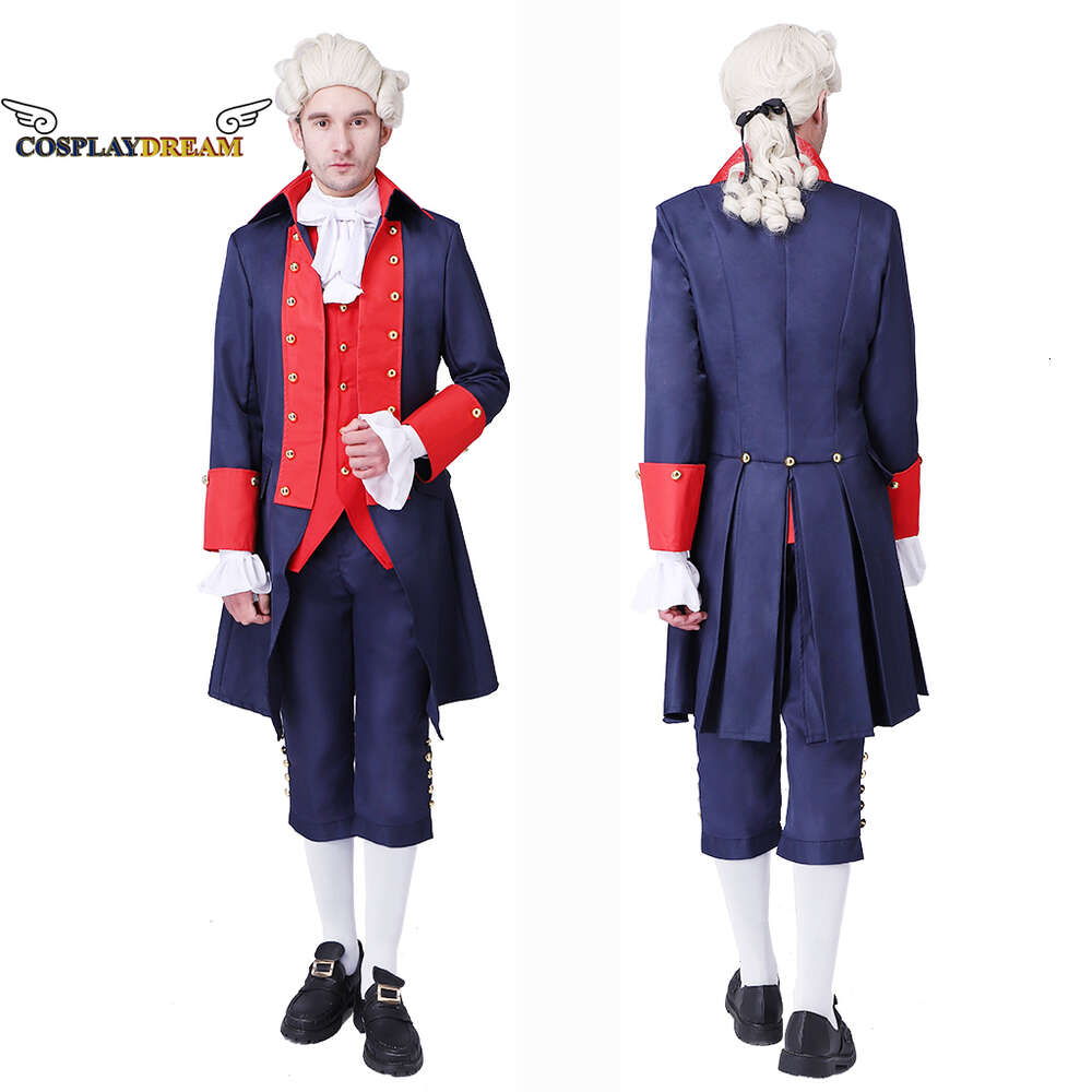 1700 -talets kolonialdräkt British Mens Gentleman Cosplay Suit Victorian Renaissance Marie Antoinette Costume Men Rococo Suitcosplaycosplay