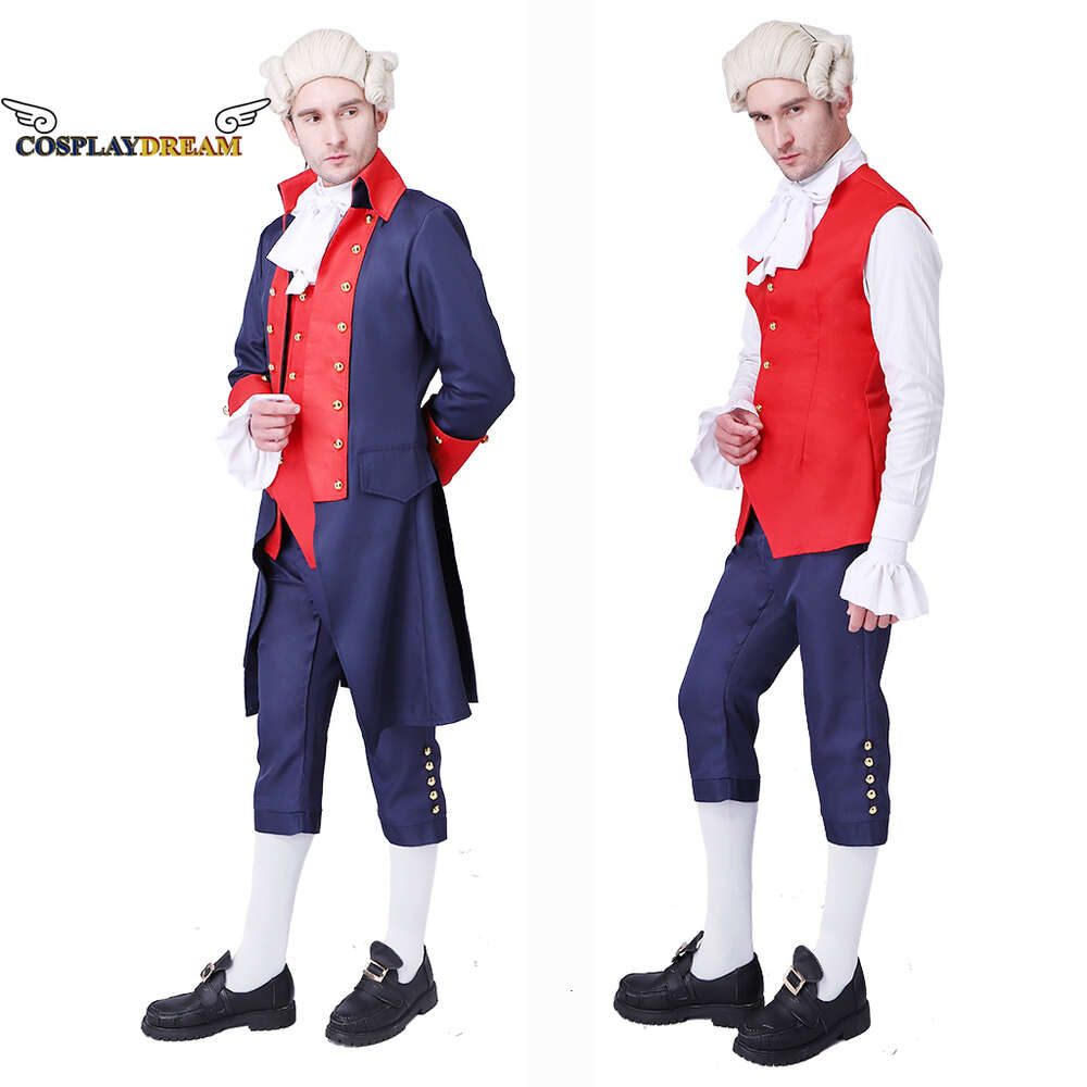 1700 -talets kolonialdräkt British Mens Gentleman Cosplay Suit Victorian Renaissance Marie Antoinette Costume Men Rococo Suitcosplaycosplay