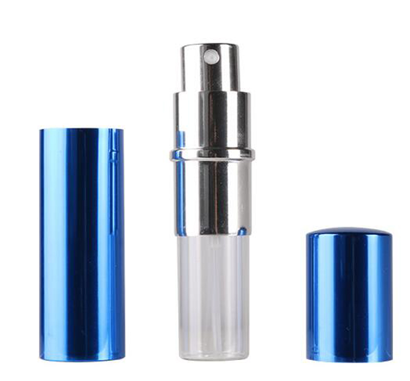 10 ml parfymflaska aluminium anodiserad kompakt atomizer doft glas doftflaska rese återfyllbar makeup sprayer ny