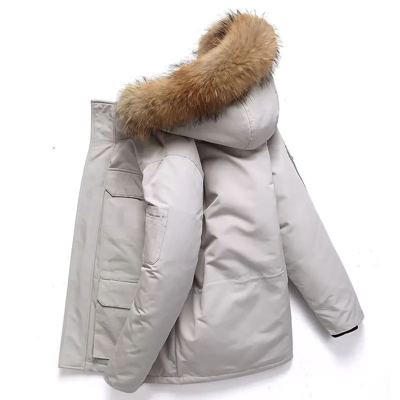 Canada Puffer Jackets Down Parka Homme Jassen Chaquetas Outerwear Wolf Fur Hooded Fourrure Manteau Wyndham Canada Jacket Coat Canadian Parkas