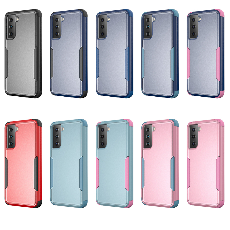 3 في 1 حالات هجينة درع هاتفية للهاتف لجهاز iPhone 15 Plus 14 Pro Max 13 12 Mini Samsung A14 A54 A53 S23 Full Body Scarged Cover Simple