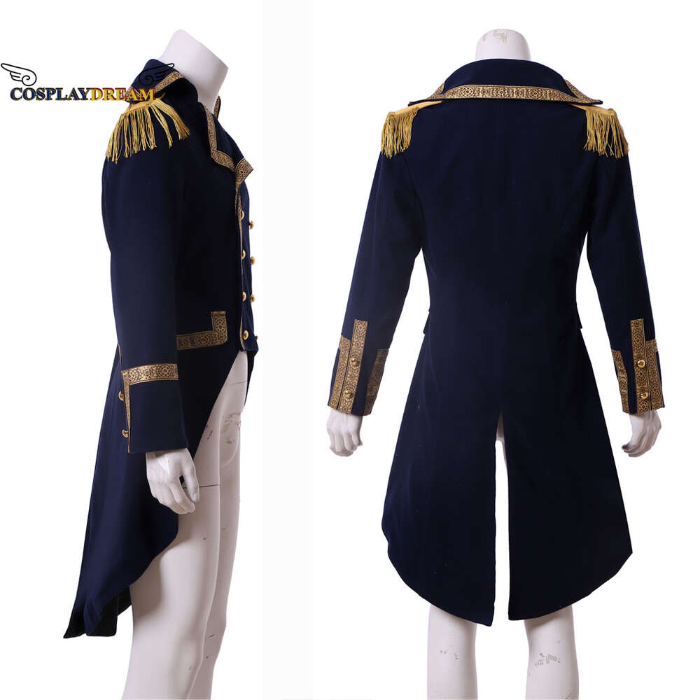 Hamilton manteau 18ème siècle Royal militaire uniforme veste homme veste médiévale smoking colonial George Washington Cosplay CostumeCosplay