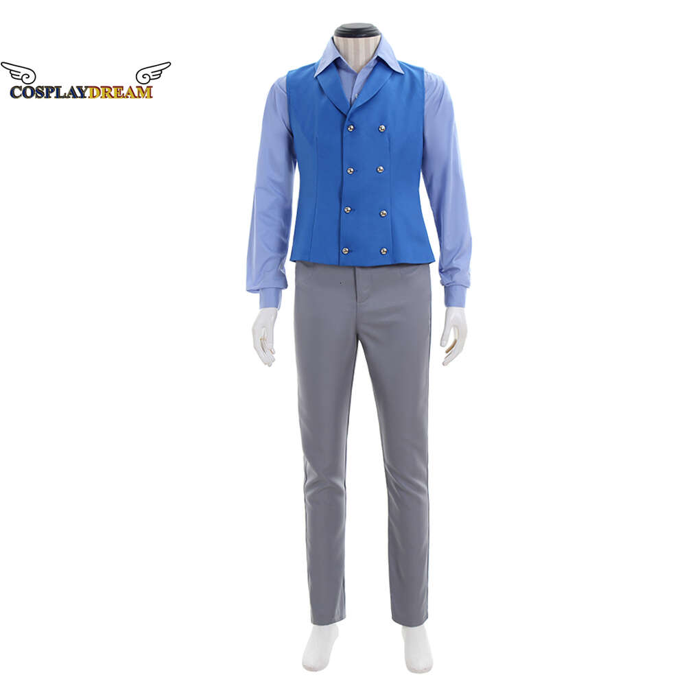 Anime One Piece Sabo Cosplay Costum Adult Mens Halloween Party Carnaval Cosplay Sabo Strój Blue Suit With Hatcostlay