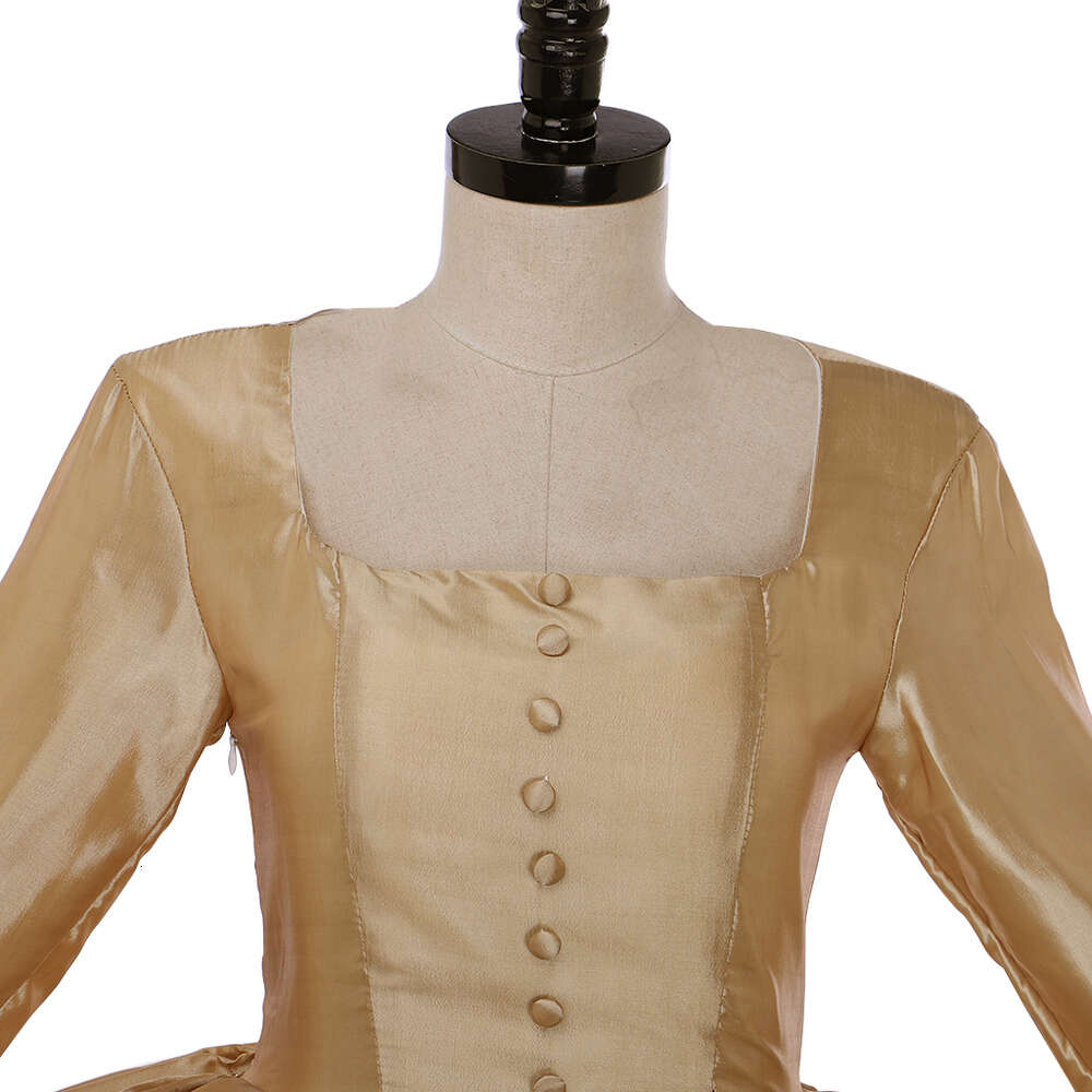 Musical Hamilton Eliza Schuyler Cosplay Costume Apricot Dress Colonial Lady Ball Gown Victorian Medieval Victorian Fancy GownCosplayCosplay