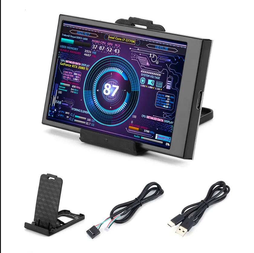 Telaio secondario IPS TYPE-C da 3,5 pollici Telaio secondario USB Monitoraggio del computer Schermo secondario USB AIDA64 gratuito