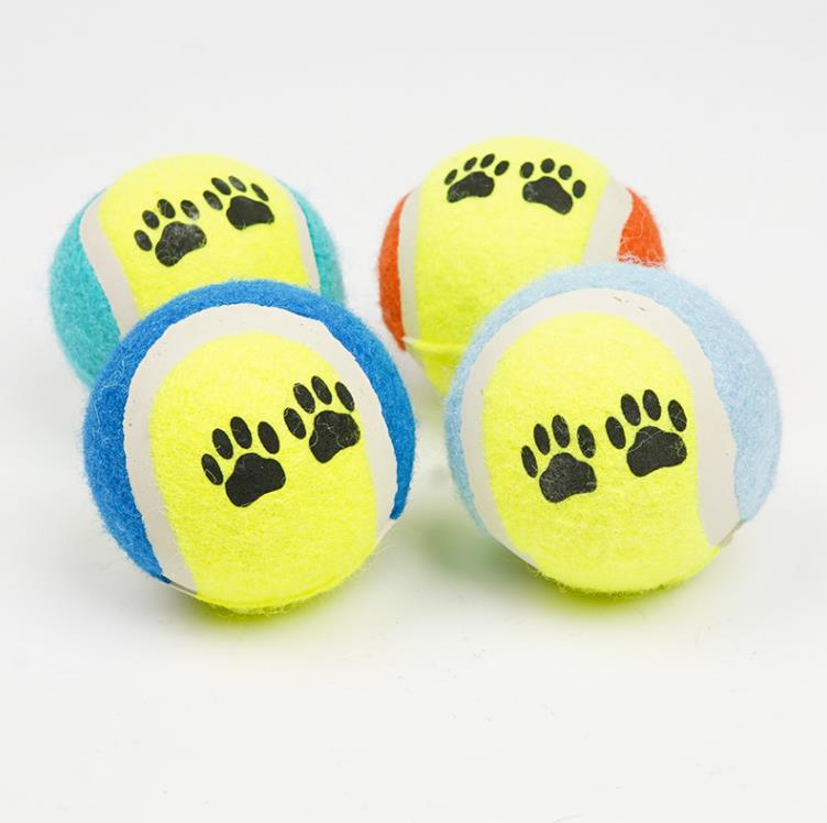 Jouets pour chiens balles de Tennis courir chercher lancer jouer fournitures pour animaux de compagnie jouet à mâcher pour chien jouets pour animaux de compagnie empreinte de chien jouet de balle drôle SN4486