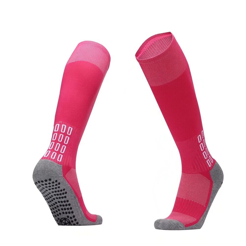 High quality particle dot adhesive bottom anti slip long tube knee length football socks/available for professional men's and women's outdoor sports socks