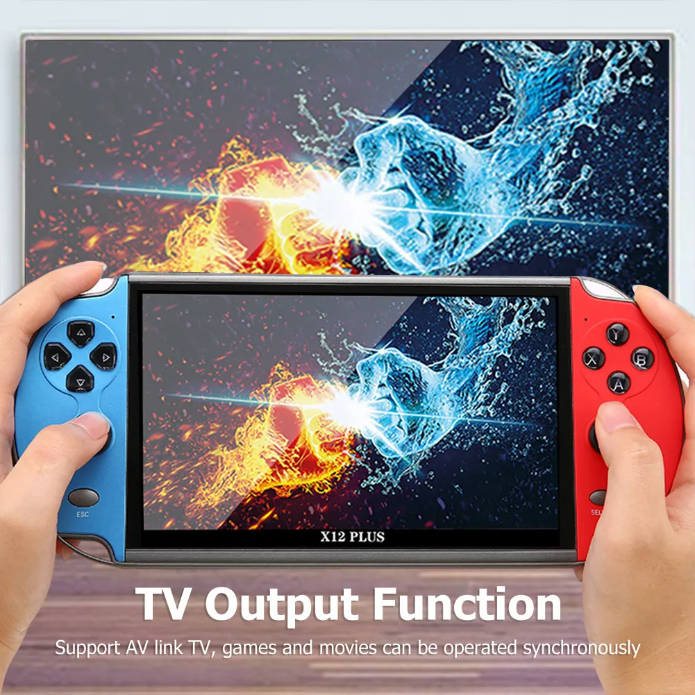 X7 Console Game Console 4.3 Inch HD Screen Portable Audio Video Player 10000+ ألعاب كلاسيكية