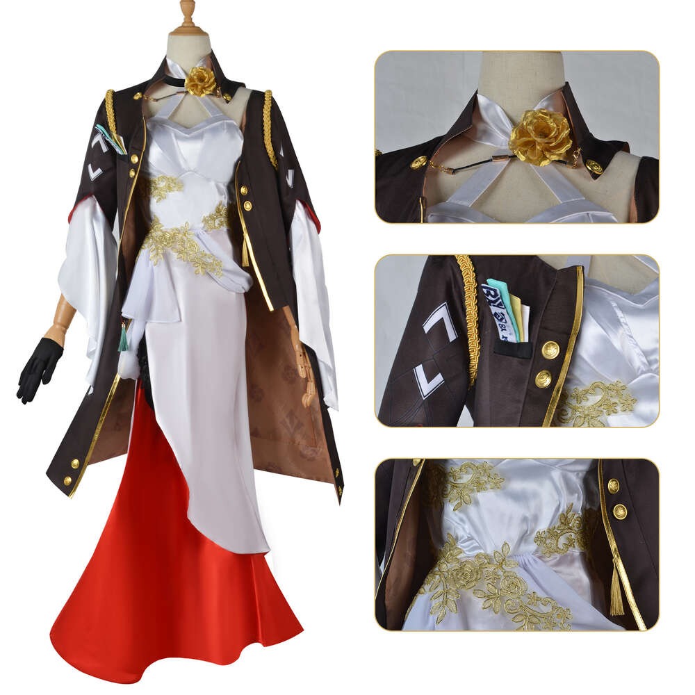 Honkai Himeko Cosplay Costume Peruk Oyunu Honkai: Yıldız Demiryolu Cosplay Dress Cadılar Bayramı Karnaval Cosplay Partisi Kadınlar XS-XXXLCOSPlay