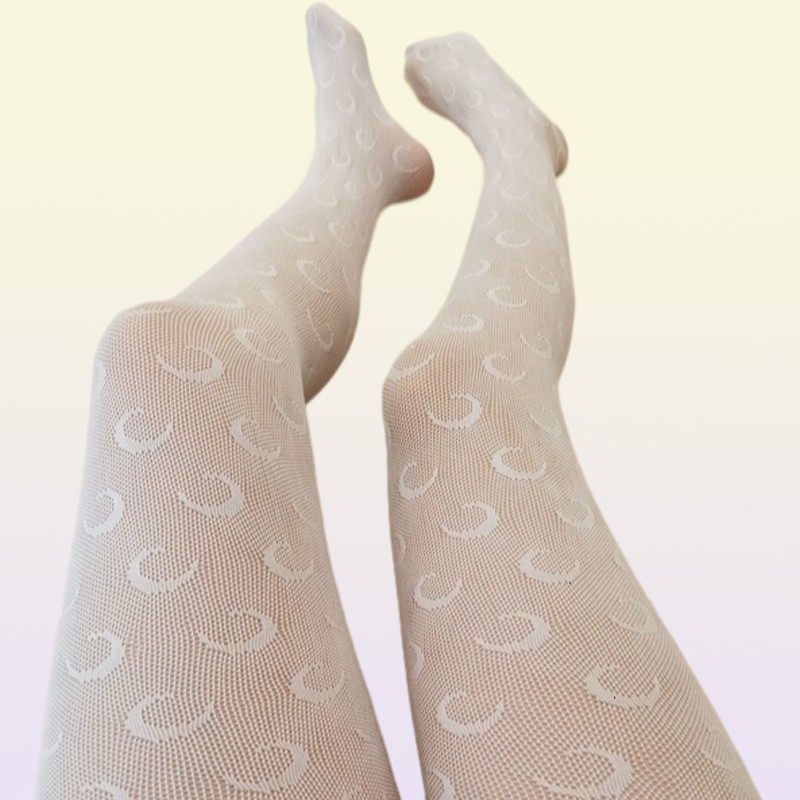 Fashion Sexy Tights 2020 Nya ankomst Kvinnor Solid Color Long Socks with Moon Printed Ladies Underwear Stocking 1511053