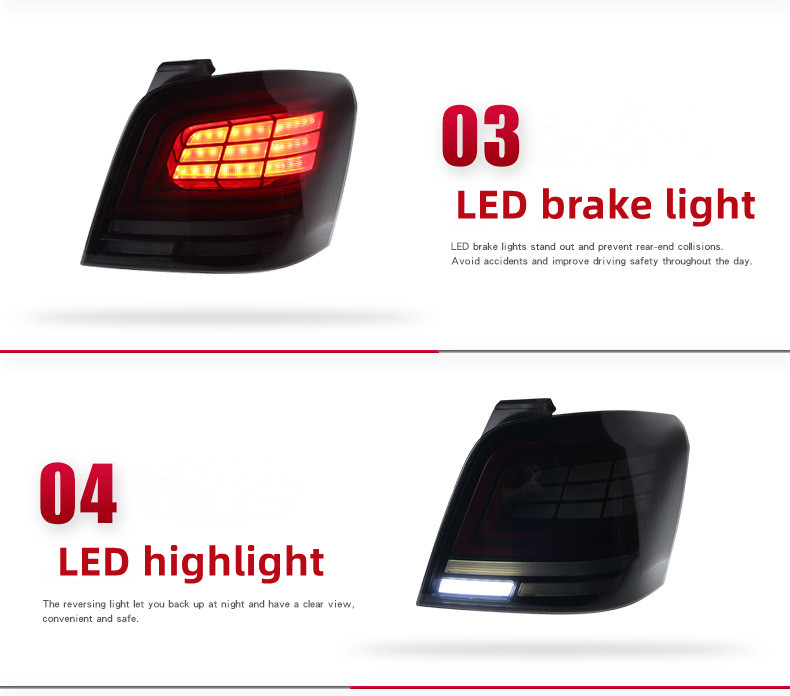 Bilens bakljus för Benz GLK Series Taillight Assembly 2009-20 15 Bakre dimma Broms Turn Signlampan tillbehör