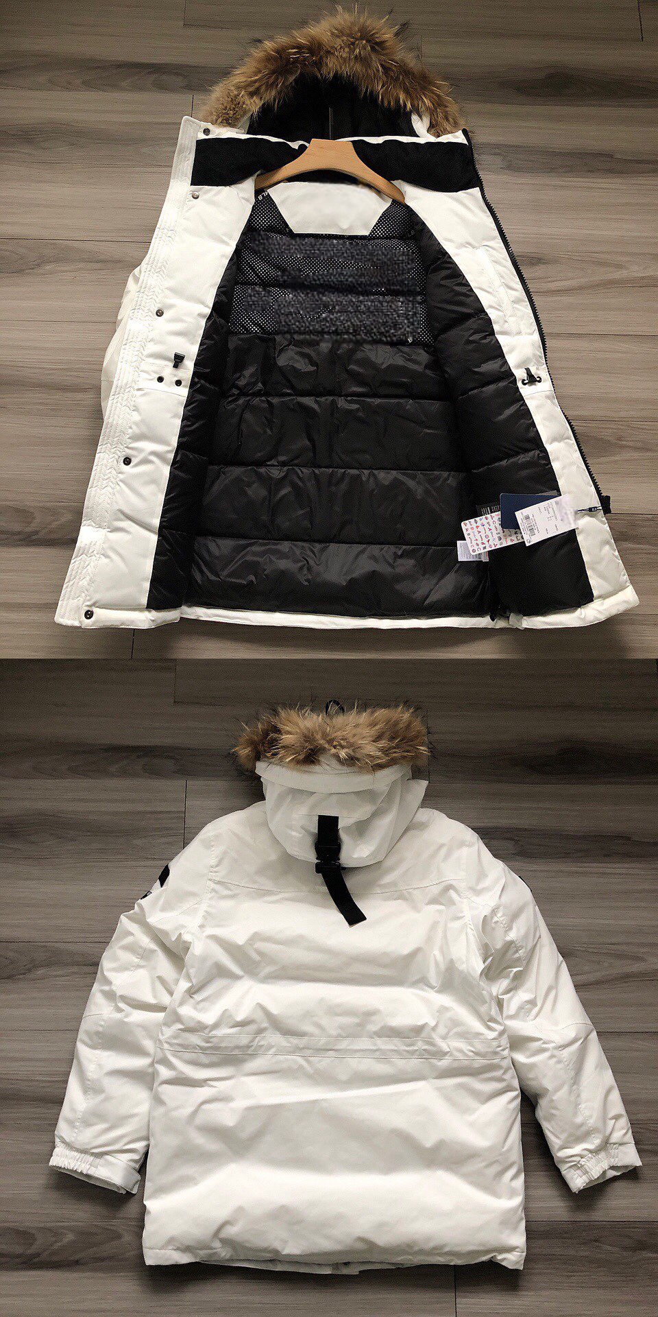 Designer down jacket fashion brand coat logo embroidered men`s and women`s raccoon fur collar hooded down coat Long coat European and American sizes
