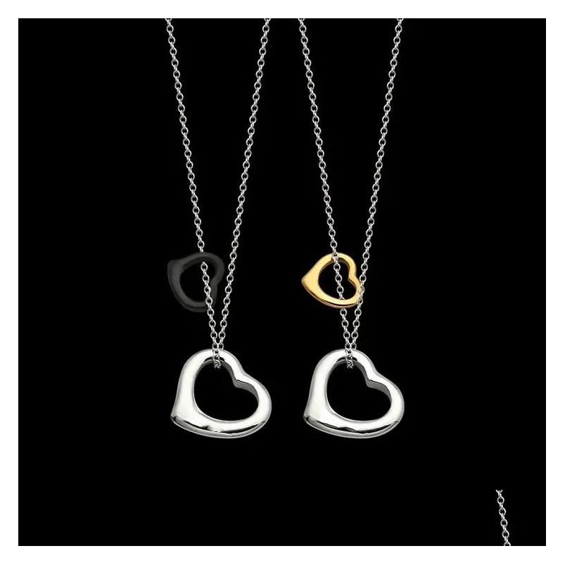 Pendant Necklaces Pendant Necklaces Womens Love Designer Jewelry For Women Double Hearts Necklace Complete Brand As Wedding Christmas Gift T Home Drop Ot3Cv 9H5Q