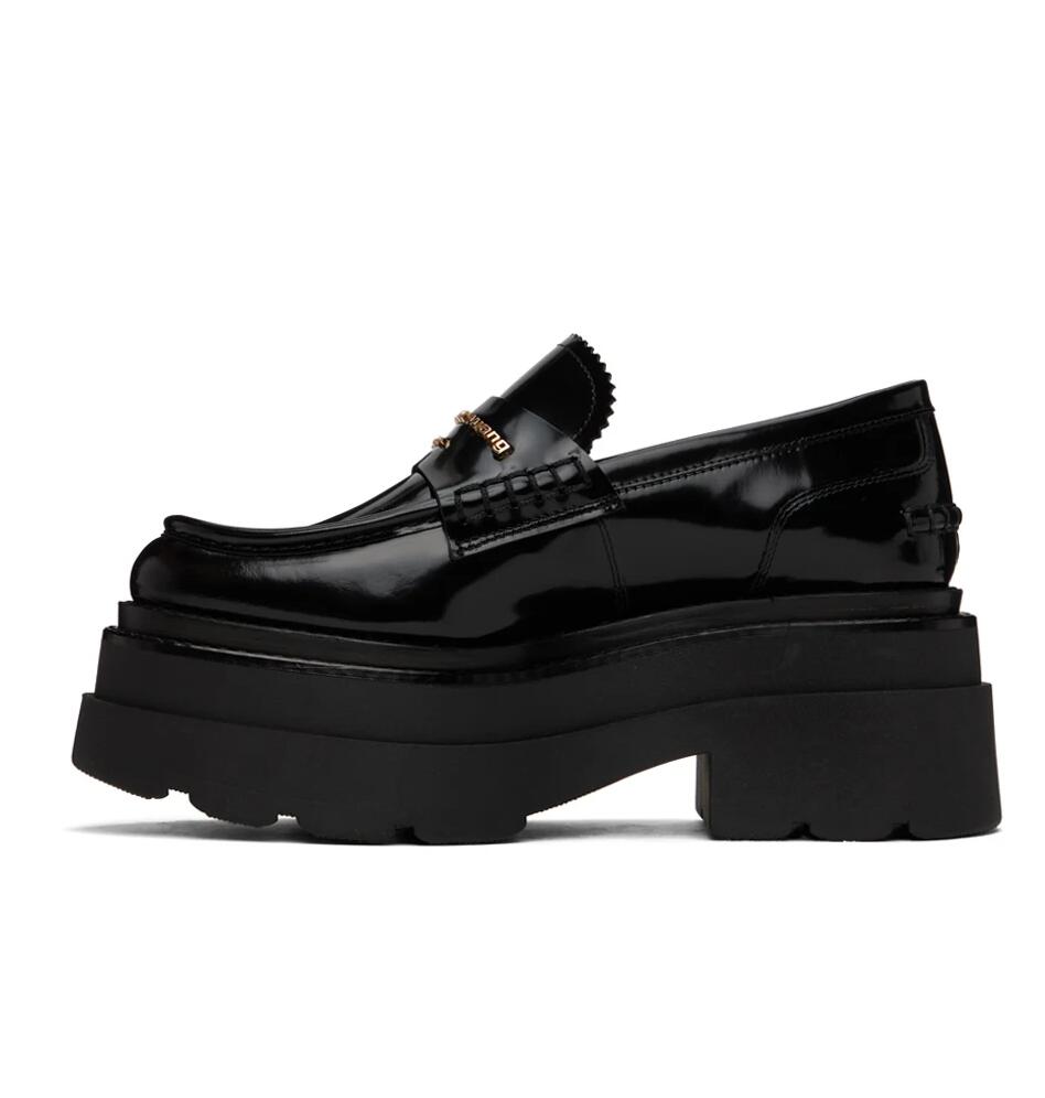 Mulheres elegantes Carter Mocassins Sapatos Lettering Plataforma de Borracha Sola Couro de Bezerro Preto Branco Senhora Casual Oxford Caminhada Conforto Mocassim EU35-40