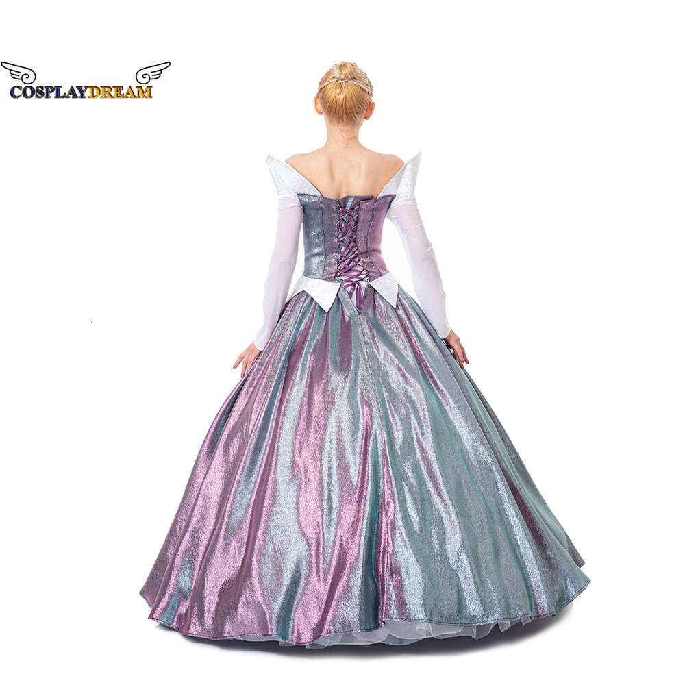 Aurora cosplay costume dress aurora dress up pruple color change ball ball bull princess cosplay dress custom made for adul