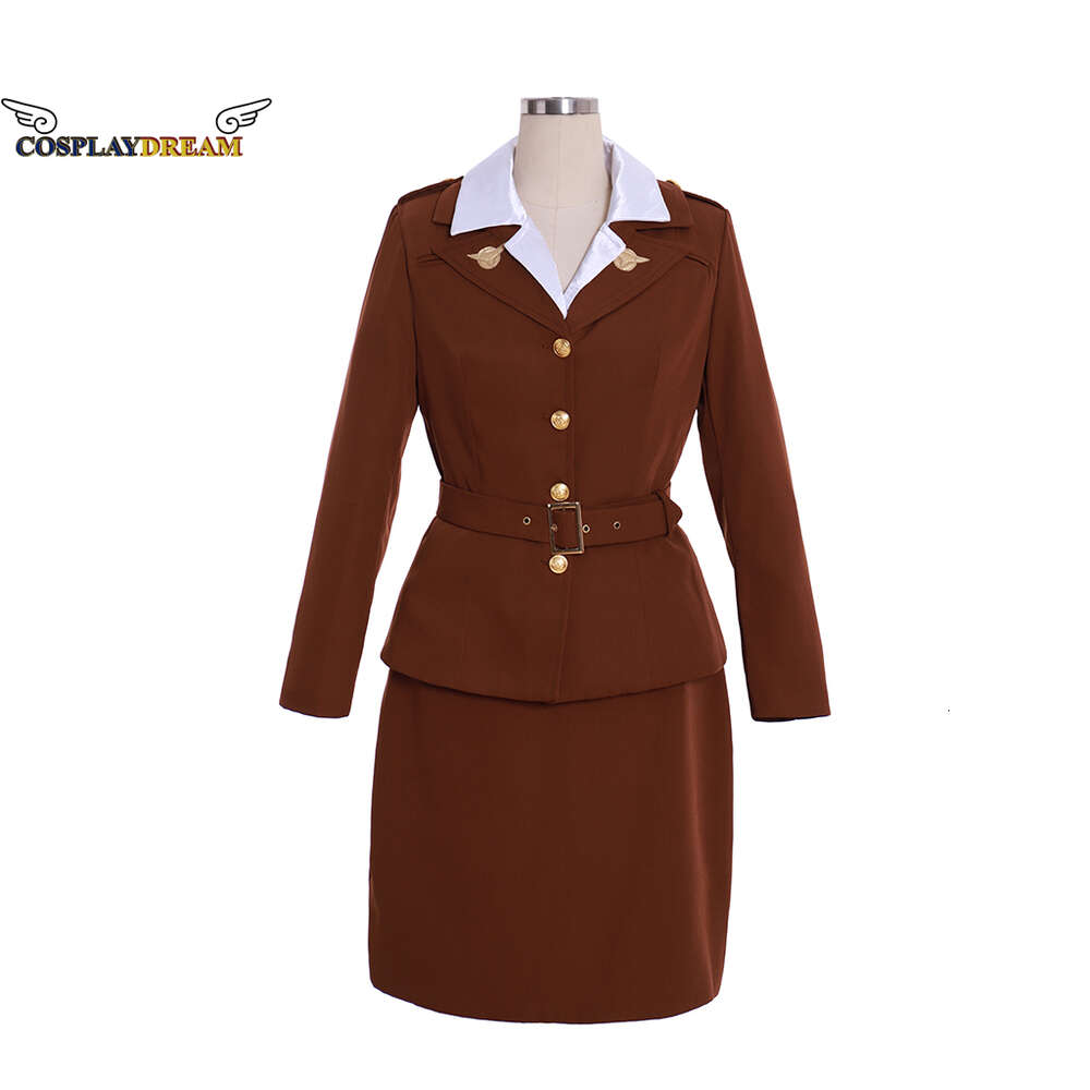 Cosplay Cosplay Agent Peggy Carter Cosplay Costume Uniform Agent Carter Skirts Military Suit Halloween Carnival Party Cosplay Outfit Plus SizeCosplay