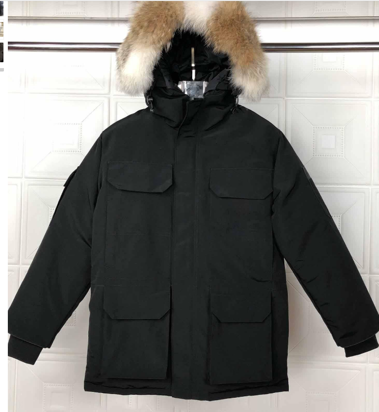 Canada Puffer Jackets Down Parka Homme Jassen Chaquetas Outerwear Wolf Fur Hooded Fourrure Manteau Wyndham Canada Jacket Coat Canadian Parkas