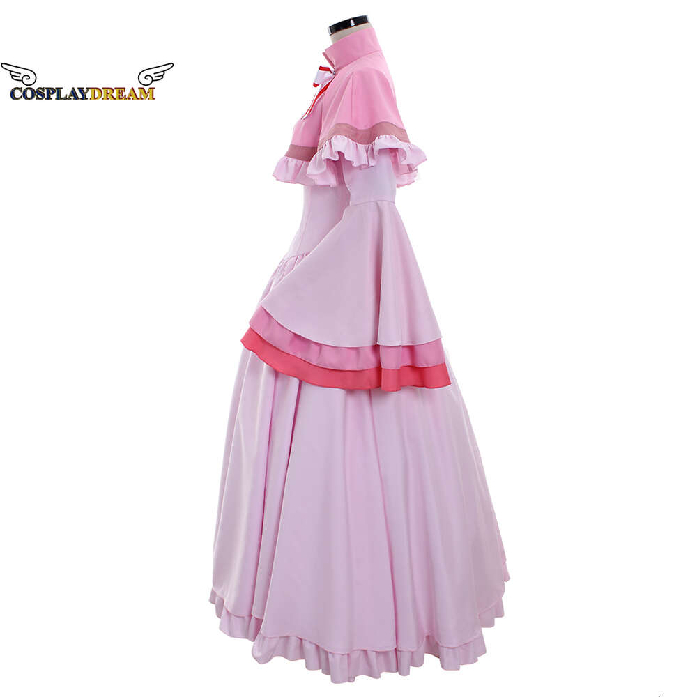 Costumes de Cosplay de la mariée de l'ancien magus Sier Lady, robe rose soyeuse, chapeau, cape, Costume de fête d'Halloween pour femmesCosplayCosplay