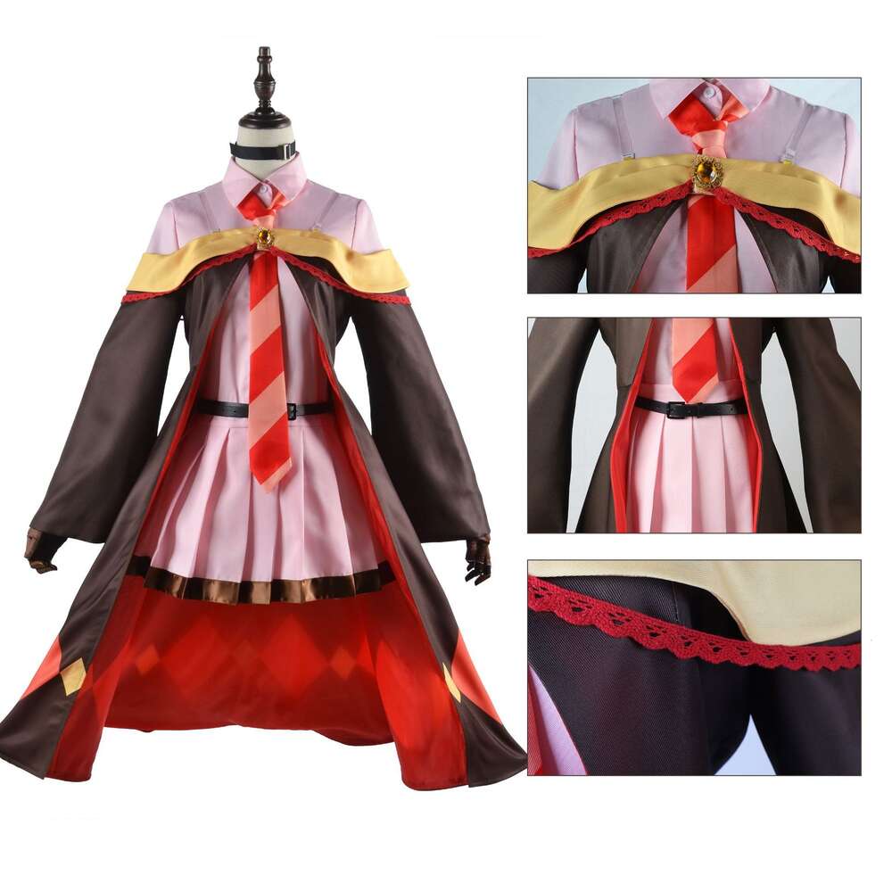 Megumin cosplay costume peruk anime konosuba cosplay häxa outfit enhetlig kappa hatt arch wizard crimson demons arue yunyun womencosplay