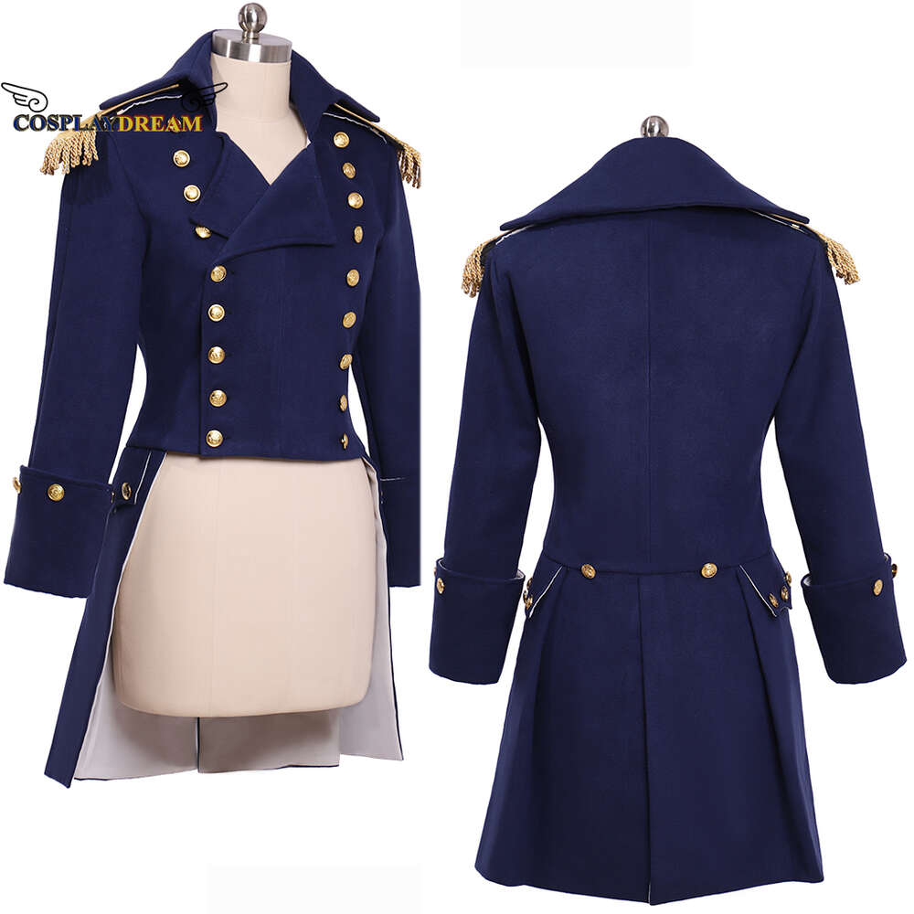 Hamilton manteau 18ème siècle Royal militaire uniforme veste homme veste médiévale smoking colonial George Washington Cosplay CostumeCosplay