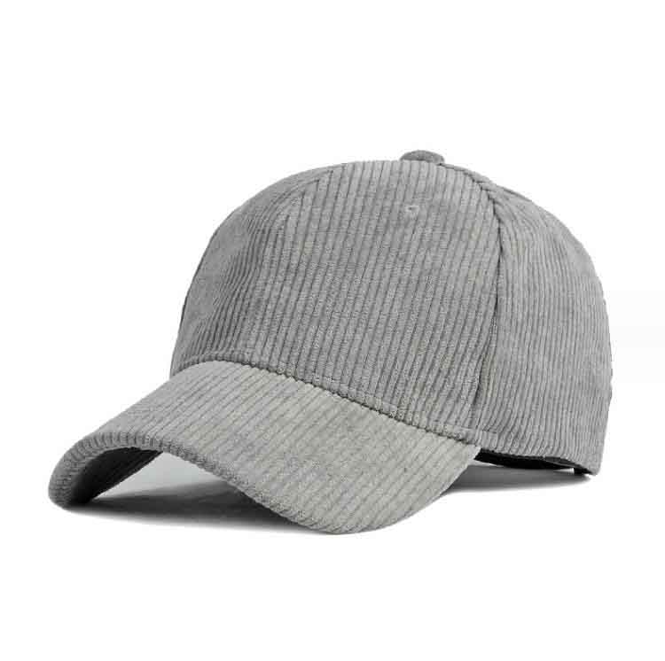 Autumn and winter women man adjustable simple solid color corduroy baseball cap DF301