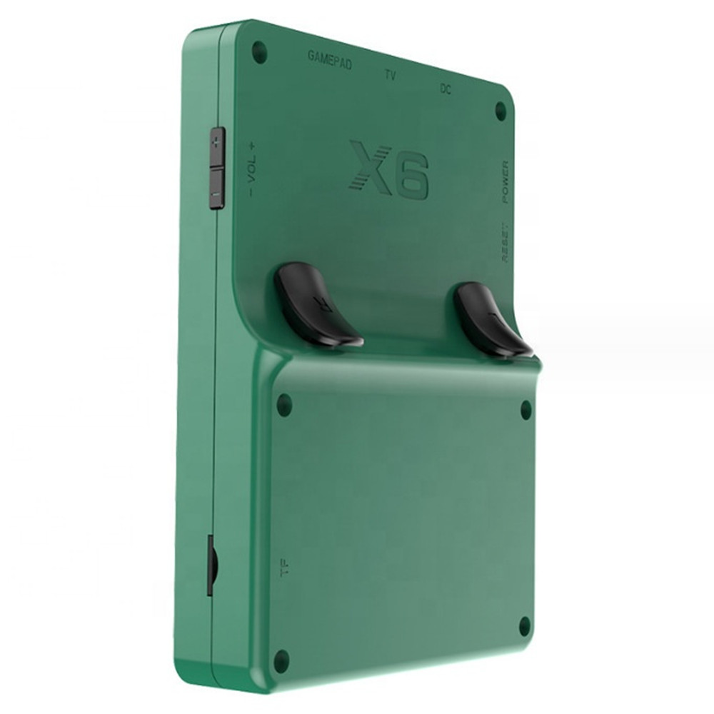X6 핸드 헬드 게임 플레이어 32G 비디오 게임 콘솔 미니 휴대용 더블 로커 GBA 아케이드 시뮬레이터 2 인용 전투 키즈 선물