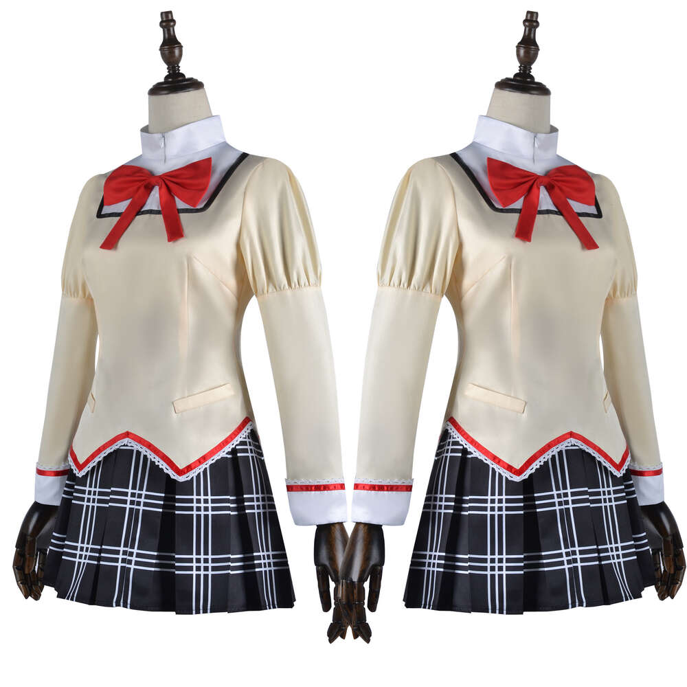 Puella Magi Madoka Magica Kaname Madoka Cosplay Costume Akemi Homura Uniforms Miki Sayaka Tomoe Mami Schoolgirls 'kjol Suitcosplay