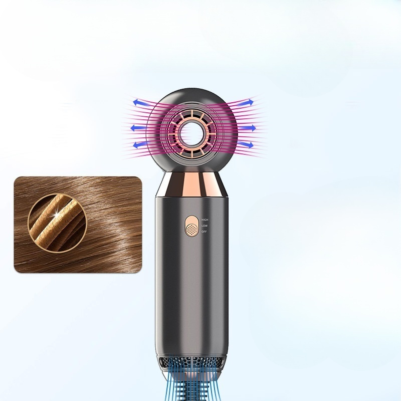 Compact and portable Tik Tok online celebrity with leafless mini electric hammer hair dryer home dormitory hotel hair salon hair dryer two kinds of hair care