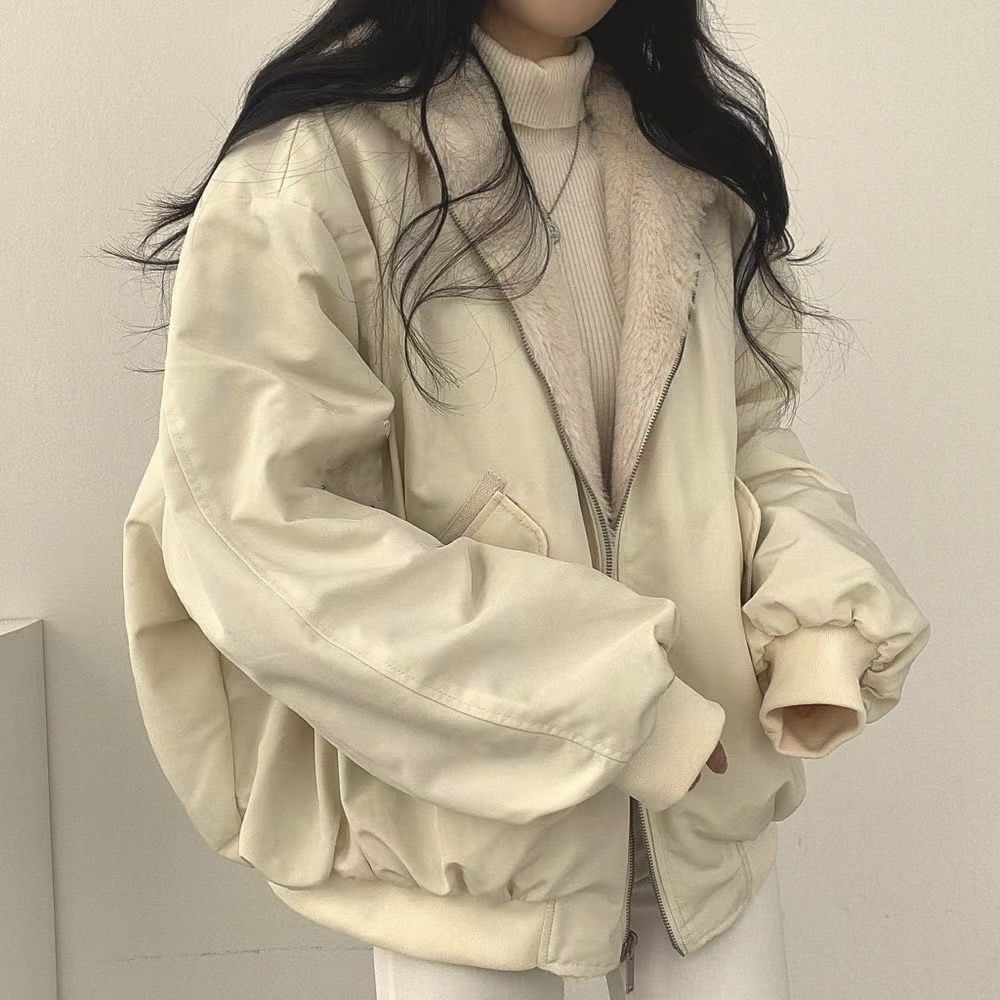 Zima zagęszcza ciepło parkas kobiety dużego kawaii dwustronne powłok z kapturem panie koreańskie moda swobodna luźna luźna kurtki 2310105