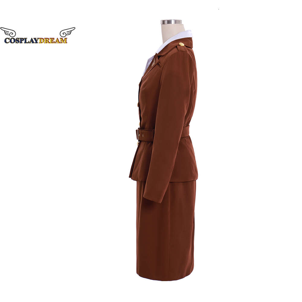 Cosplay Cosplay Agent Peggy Carter Cosplay Kostuum Uniform Agent Carter Rokken Militair pak Halloween Carnaval Party Cosplay Outfit Plus SizeCosplay