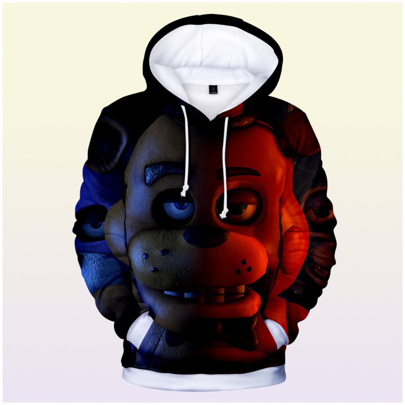 Frühlingskinder Cartoon 5 Nächte bei Freddies Hoodies für Boy Girl 3D Print Sweatshirt Kinder FNAF -Kostüm für Teenager Sportkleidung Y28189335