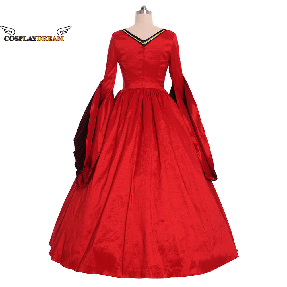 Elizabeth Tudor Queen Red Dress Elizabeth Tudor Period Anne Boleyn Cosplay Costume Ball Gown Custom MadeCosplay