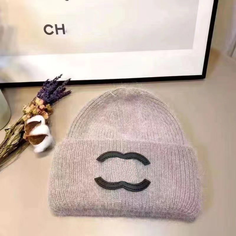 Designer beanie luxury beanie temperament versatile knitted hat warm design hat Christmas gift
