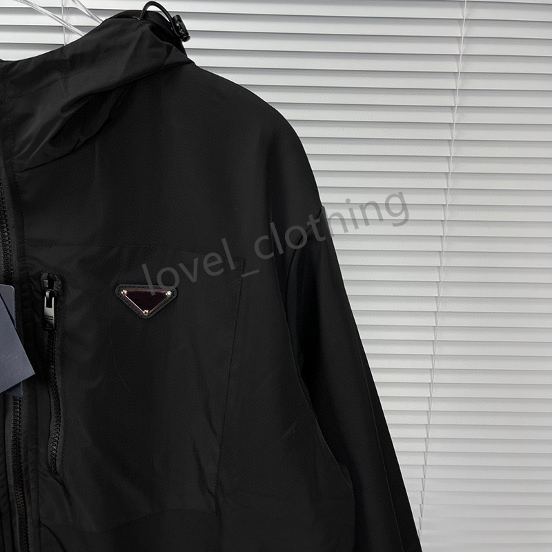 Chaqueta para hombre abrigo diseñador sudadera con capucha moda rompevientos invierno triángulo insignia chaqueta sudadera marca de lujo chaquetas de mujer tops ropa Tamaño M-2XL