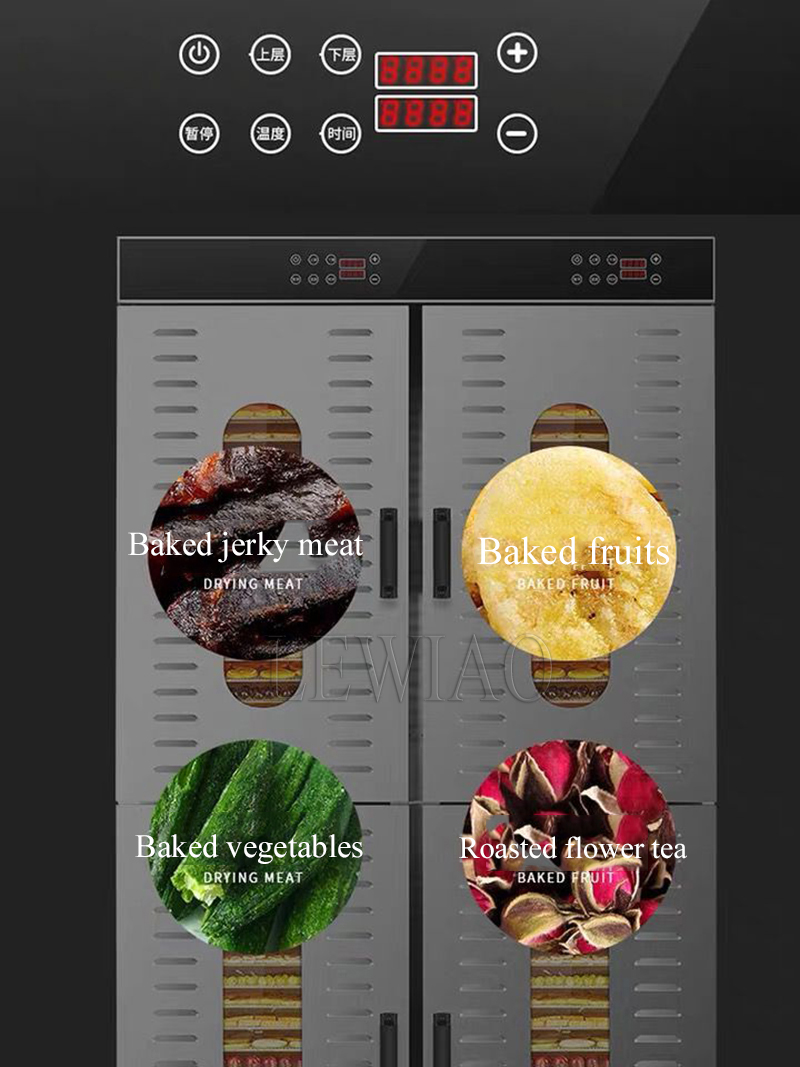 Машина для сушеных фруктов из нержавеющей стали, большая емкость, сушилка для сушеных фруктов, овощей, коммерческих продуктов, 80-слойный дегидратор для пищевых продуктов