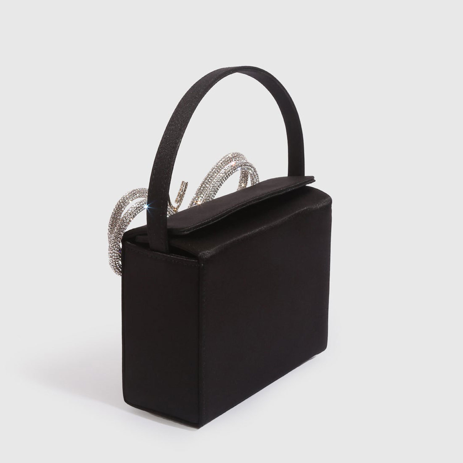 Quadratische Y2K-Gen-Z-Satintasche: Schmetterlings-Strasssteine, quadratische Tasche der 23Collection mit Diamant-Strasssteinen, Umhängetasche, Handtragetasche, Schultertasche, Blogger-Rosa-Samt