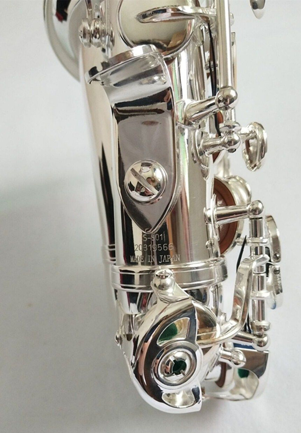 Musique professionnelle S-901 col incurvé BbTune Nickel argent laiton Soprano Saxophone Instrument pour les étudiants avec étui cadeau