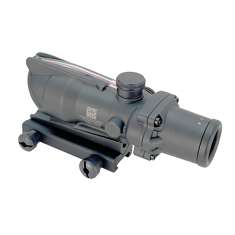 تكتيكي ACOG 4x32 النطاق الألياف الأخضر مضاءة الألياف الحقيقية البصريات شيفرون الزجاج المحفور بندقية الصيد بندقية بندقية