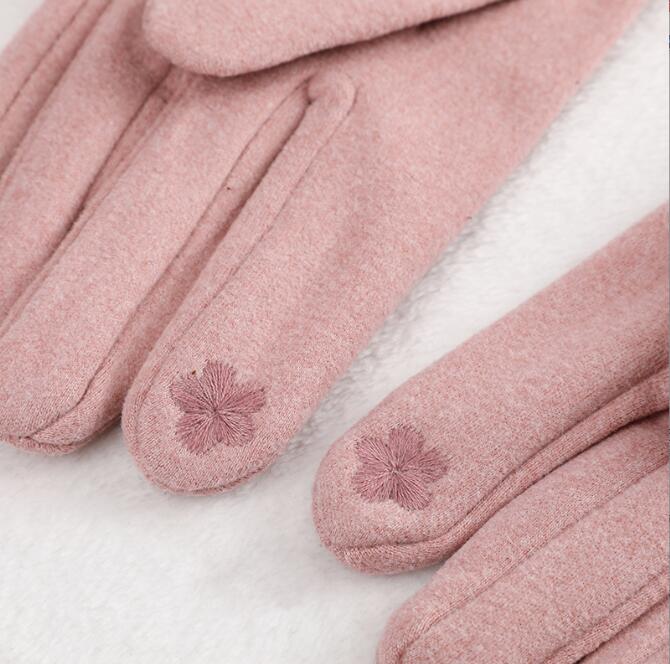 Luwomen-409 modedesign Kvinnors vattentäta handskar Velvet varm kondition utomhushandskar sporthandskar